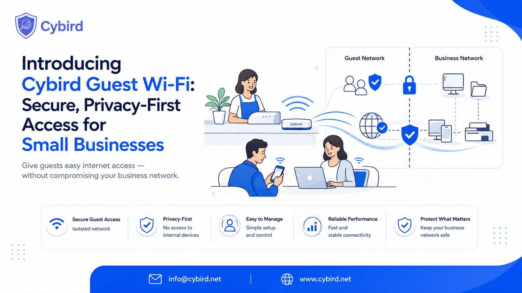 Introducing Cybird Guest Wi-Fi: Secure, Privacy-First Access for Small Businesses